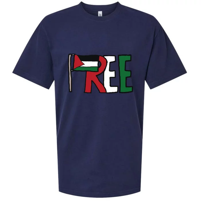 Free Palestine Sueded Cloud Jersey T-Shirt