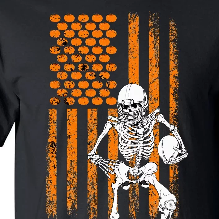 Football Player Fan Gift Skeleton Halloween Tall T-Shirt