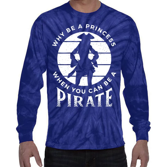 Funny Pirate Freebooter Buccaneer Caribbean Adventure Tie-Dye Long Sleeve Shirt