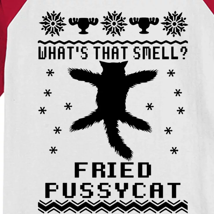 Funny Pussycat From Christmas Vacation Frieds Lover Gift Kids Colorblock Raglan Jersey