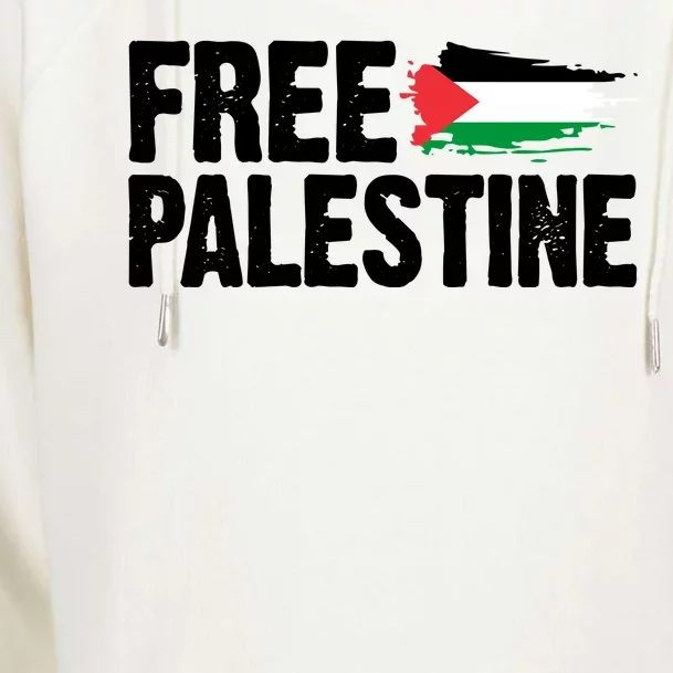 Free Palestine Flag Womens Funnel Neck Pullover Hood