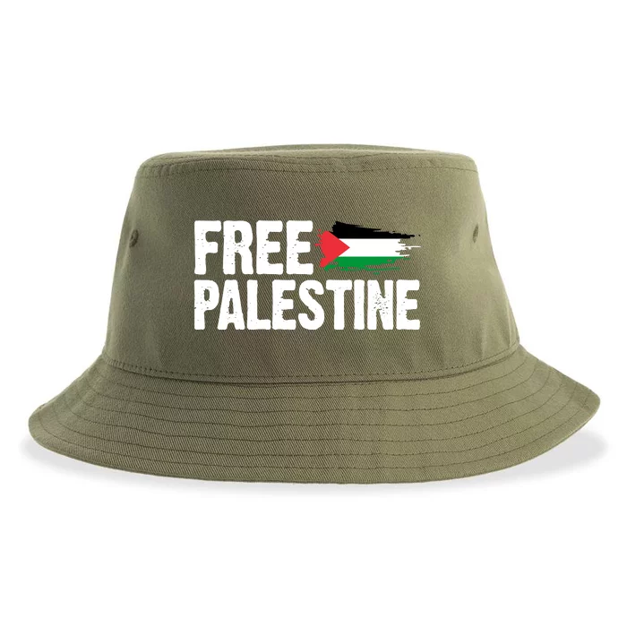 Free Palestine Flag Sustainable Bucket Hat