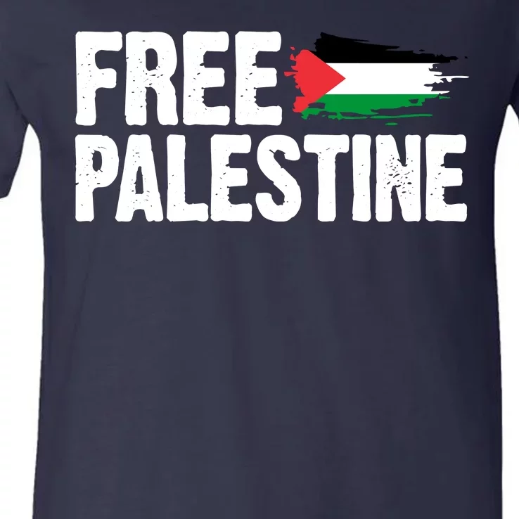 Free Palestine Flag V-Neck T-Shirt