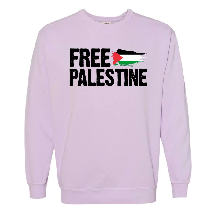 Free Palestine Flag Garment-Dyed Sweatshirt