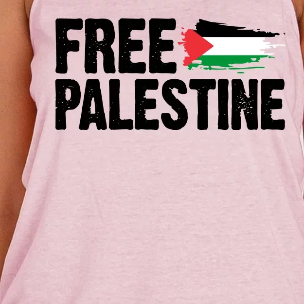 Free Palestine Flag Women's Knotted Racerback Tank