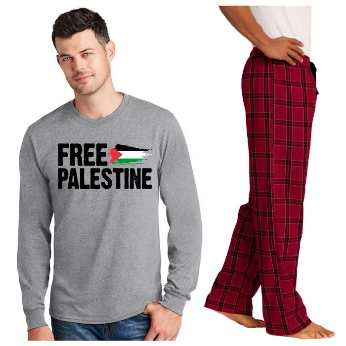 Free Palestine Flag Long Sleeve Pajama Set