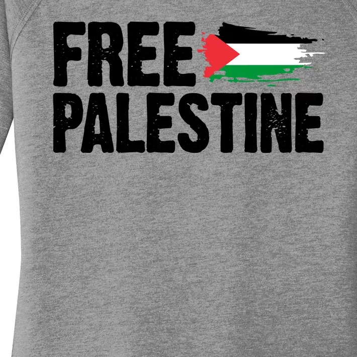 Free Palestine Flag Women's Perfect Tri Tunic Long Sleeve Shirt