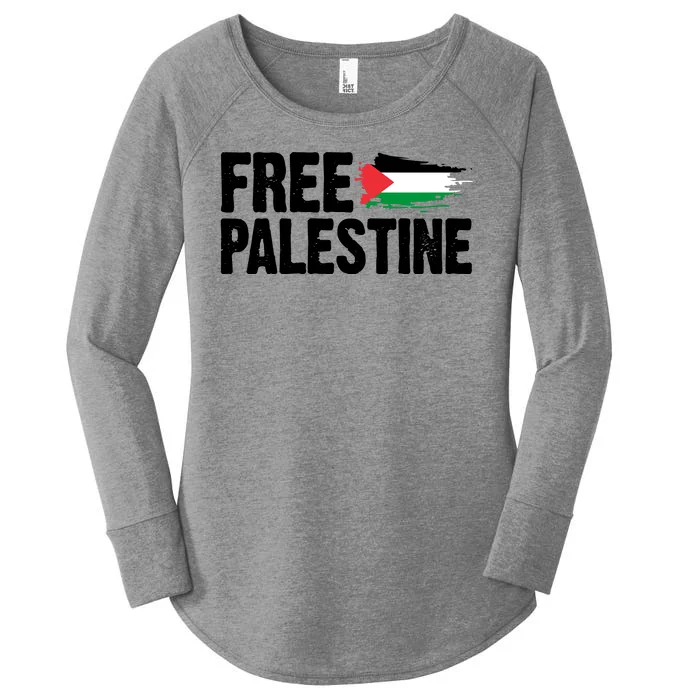 Free Palestine Flag Women's Perfect Tri Tunic Long Sleeve Shirt