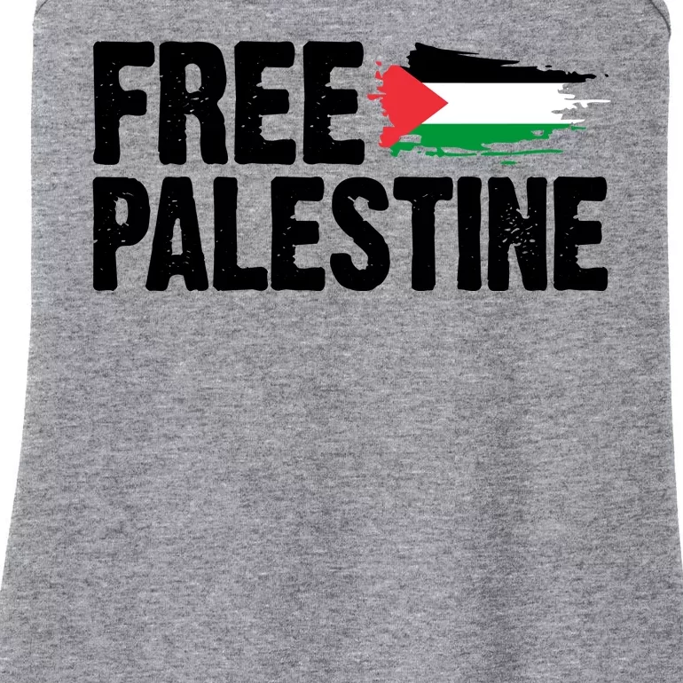 Free Palestine Flag Ladies Essential Tank