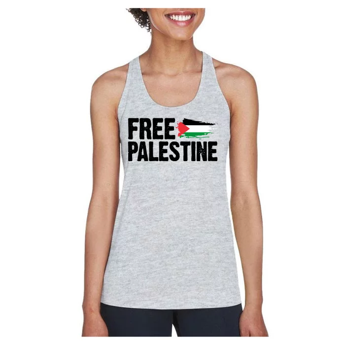 Free Palestine Flag Women's Racerback Tank