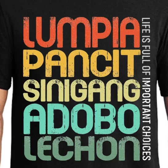 Filipino Philippine Food Lumpia Pancit Sinigang Adobo Lechon Pajama Set