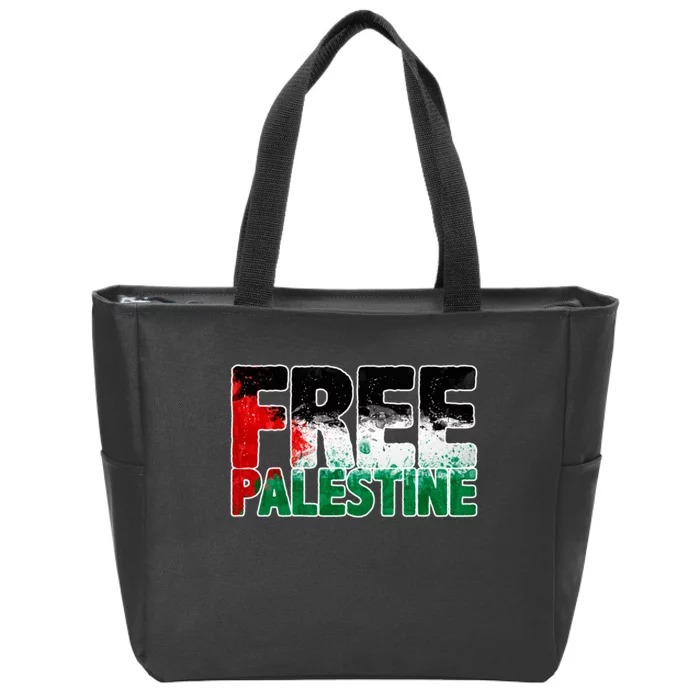 Free Palestine Zip Tote Bag