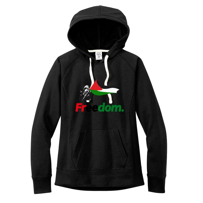 Free Palestine Freedom Women's Fleece Hoodie