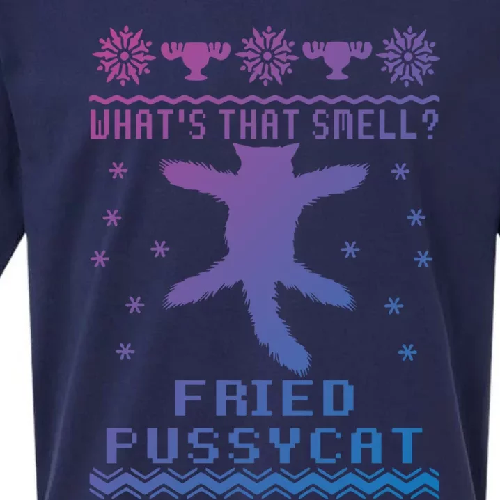 Funny Pussycat From Christmas Vacation Frieds Lover Gift Sueded Cloud Jersey T-Shirt