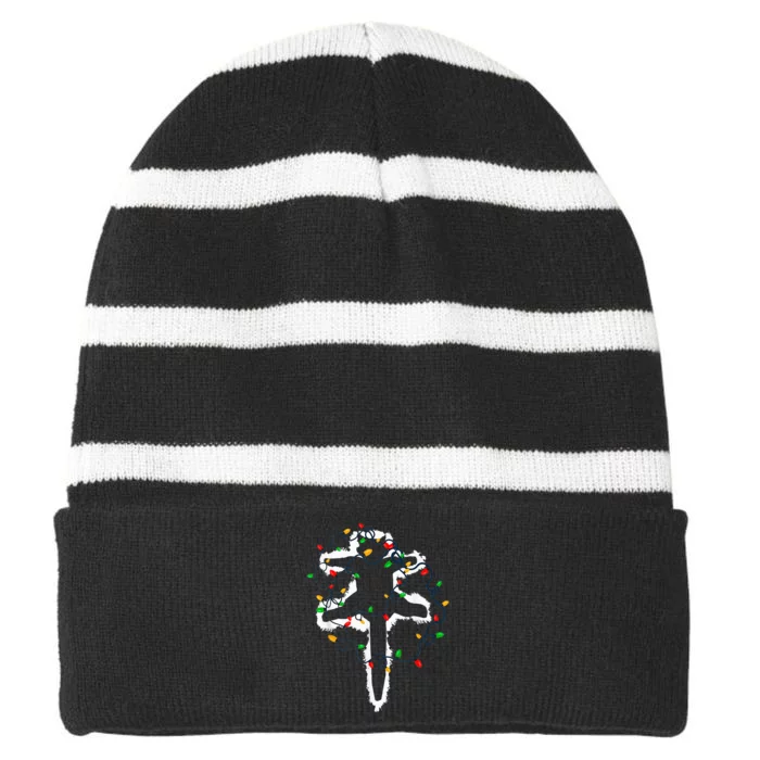 Funny Pussy-cat From Christmas Vacation Striped Beanie with Solid Band