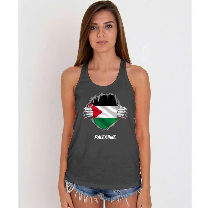 Free Palestine Freedom Women's Knotted Racerback Tank