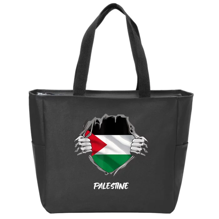 Free Palestine Freedom Zip Tote Bag