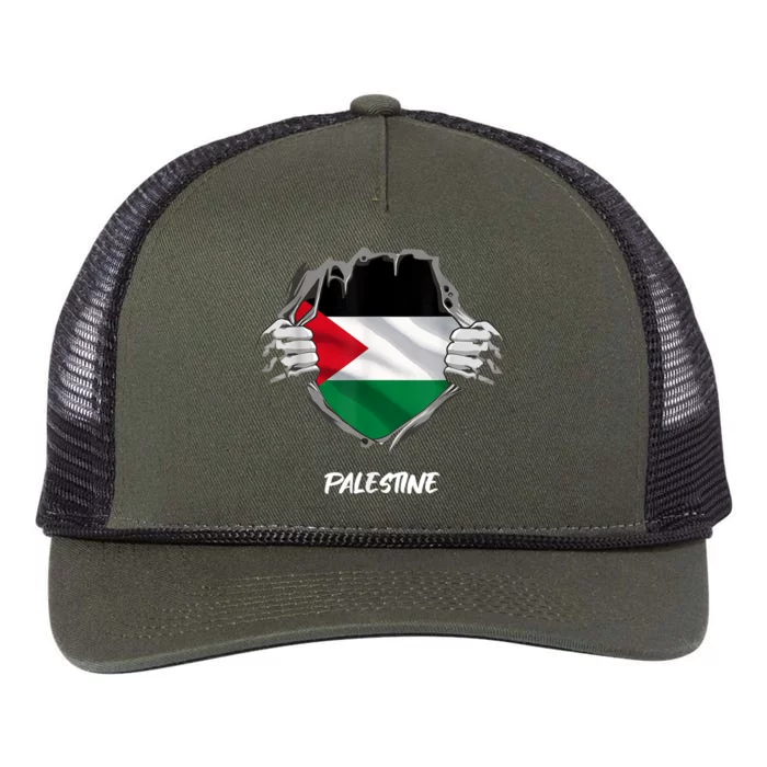 Free Palestine Freedom Retro Rope Trucker Hat Cap