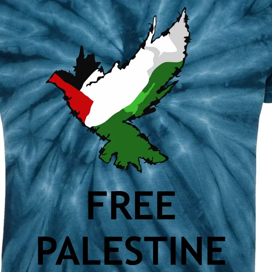 Free Palestine Freedom Kids Tie-Dye T-Shirt