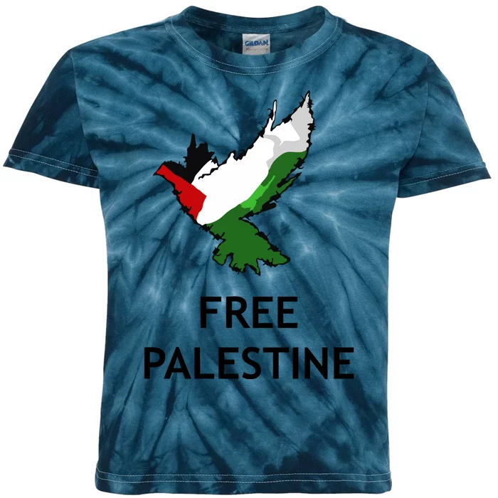 Free Palestine Freedom Kids Tie-Dye T-Shirt