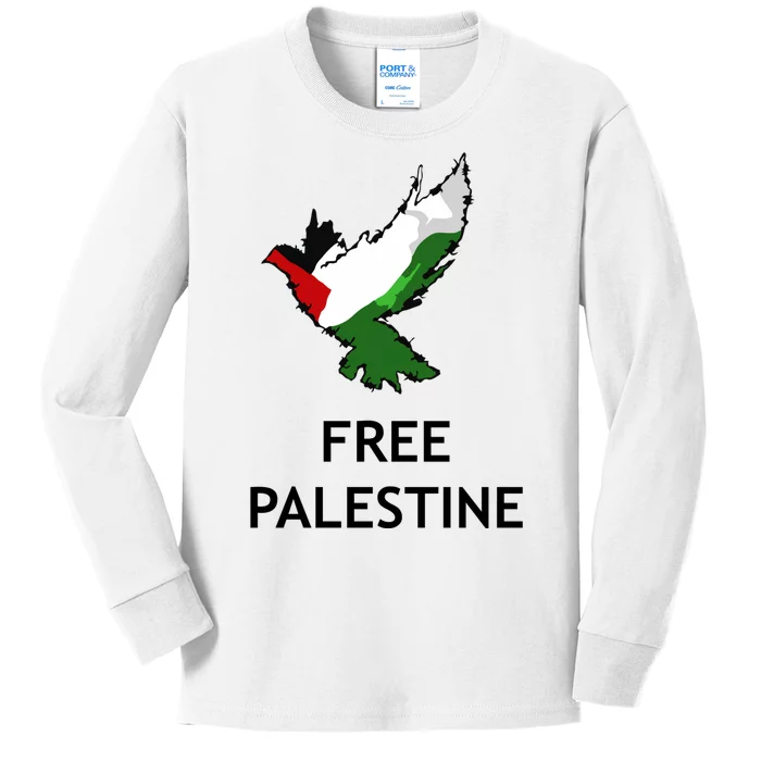 Free Palestine Freedom Kids Long Sleeve Shirt