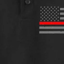 Firefighter Police Flag Thin Red Blue Line Dry Zone Grid Performance Polo