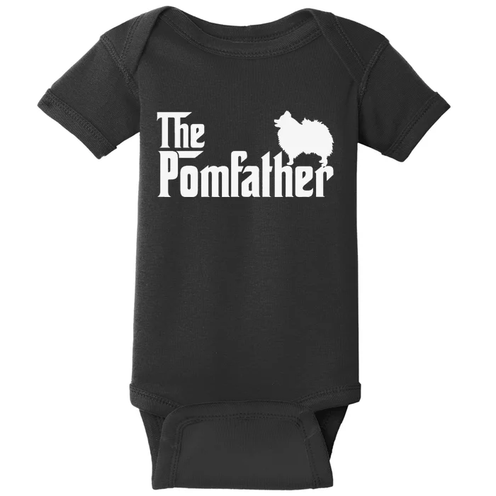 Funny Pomeranian Father Dad The Pom Father Dog Lover Baby Bodysuit