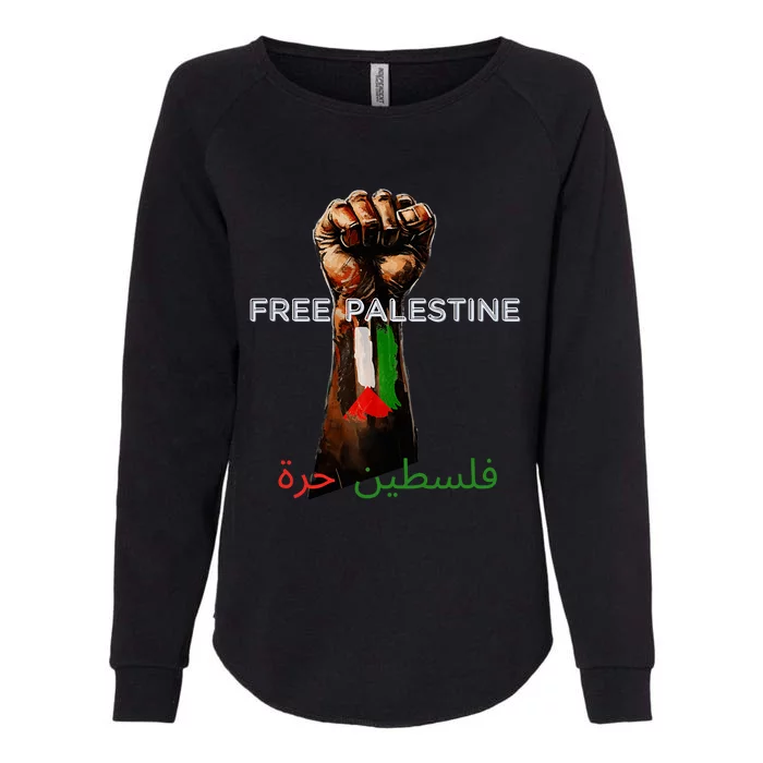 Free Palestine Flag Palestinian Save Gaza Strip Womens California Wash Sweatshirt