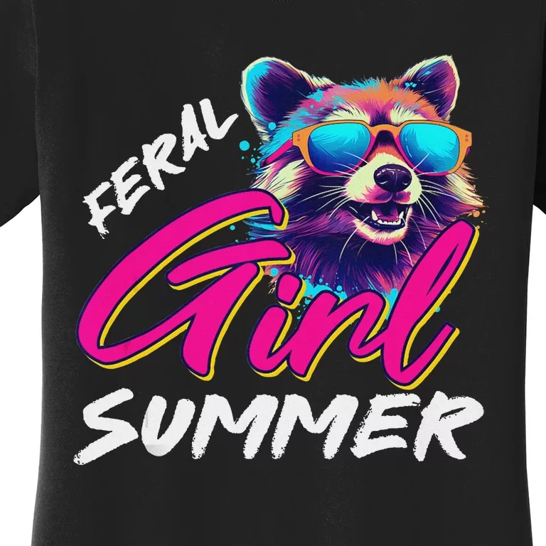 Funny Possum Feral Girl Party Vacation Summer Tank Top Women's T-Shirt