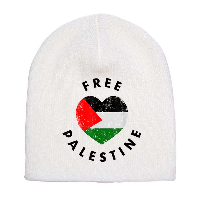 Free Palestine Short Acrylic Beanie