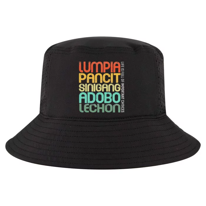 Filipino Philippine Food Lumpia Pancit Sinigang Adobo Lechon Cool Comfort Performance Bucket Hat