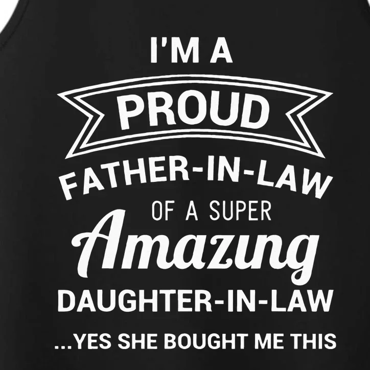 Funny Proud Father In Law Dad Fathers Day Gift Ideas Performance Tank