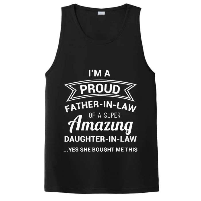 Funny Proud Father In Law Dad Fathers Day Gift Ideas Performance Tank