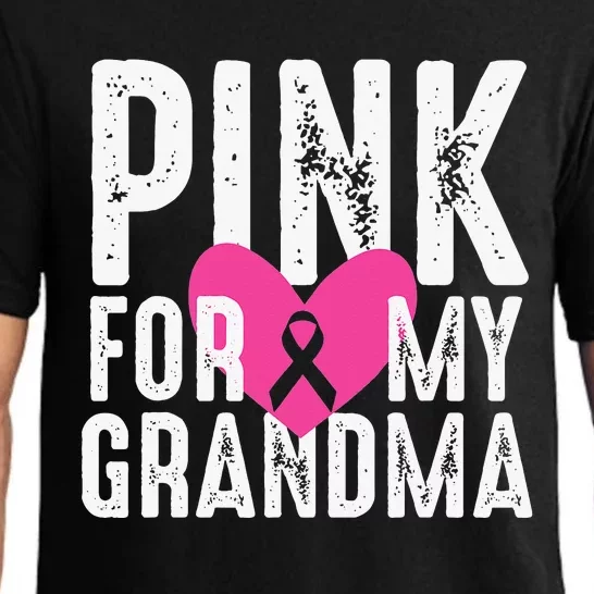 Family Pink For My Grandma Breast Cancer Awareness Pajama Set