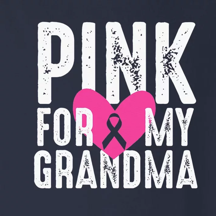 Family Pink For My Grandma Breast Cancer Awareness Toddler Long Sleeve Shirt