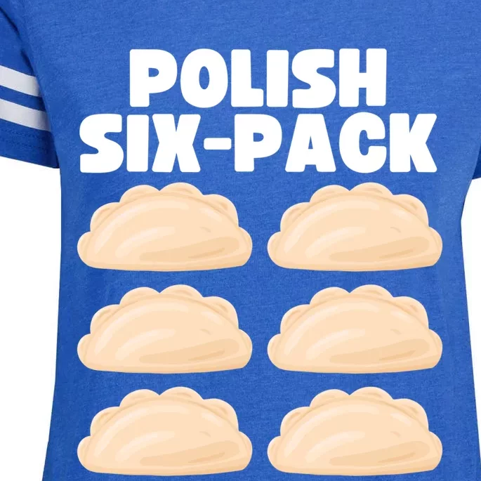 Funny Polish Food Polish Sixgiftpack Pierogi Gift Enza Ladies Jersey Football T-Shirt