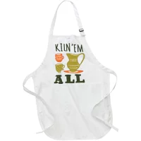 Funny Pottery T For Ceramics Artists & Clay Potters Full-Length Apron With  Pocket