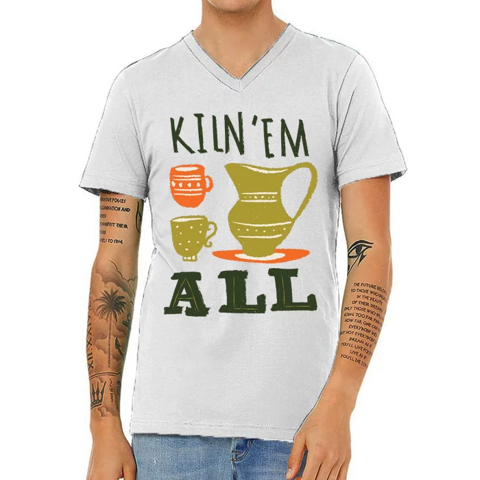 Funny Pottery V-Neck T-Shirt