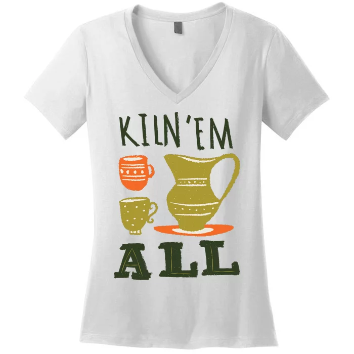 Funny Pottery Women's V-Neck T-Shirt