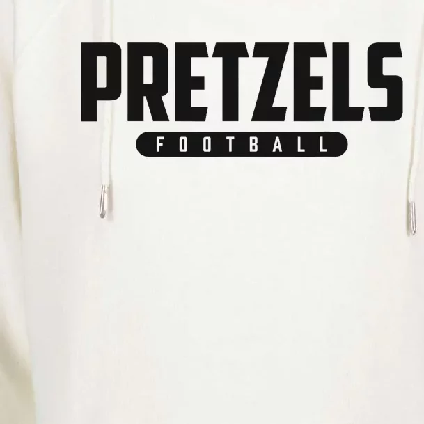 Freeport Pretzels Football Womens Funnel Neck Pullover Hood