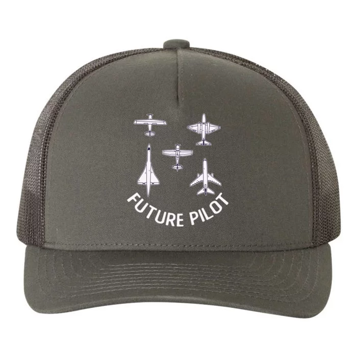 Future Pilot Fighter Jet Aircraft Airplane Plane Yupoong Adult 5-Panel Trucker Hat