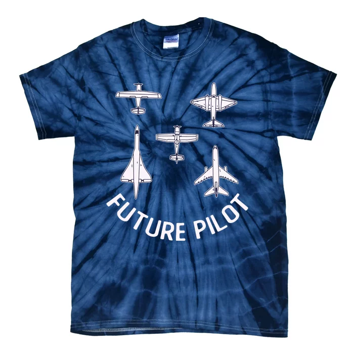 Future Pilot Fighter Jet Aircraft Airplane Plane Tie-Dye T-Shirt