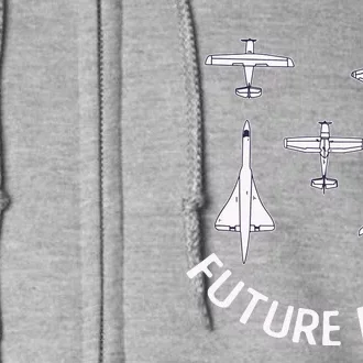 Future Pilot Fighter Jet Aircraft Airplane Plane Full Zip Hoodie