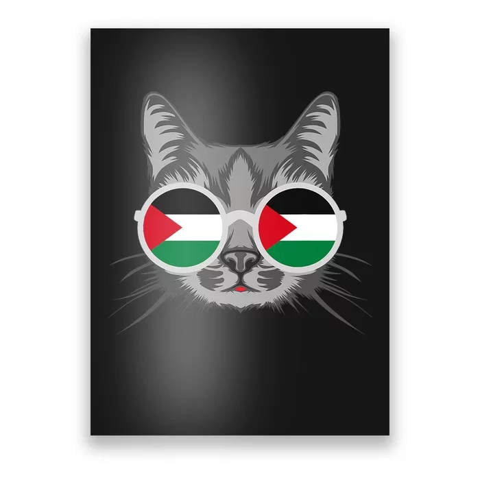 Free Palestine Flag Palestinian Cat Gaza Poster