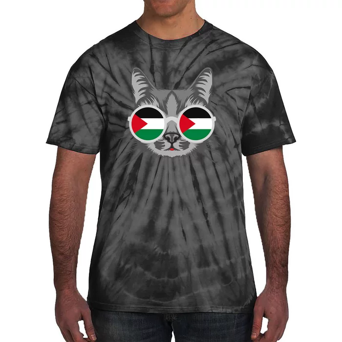 Free Palestine Flag Palestinian Cat Gaza Tie-Dye T-Shirt