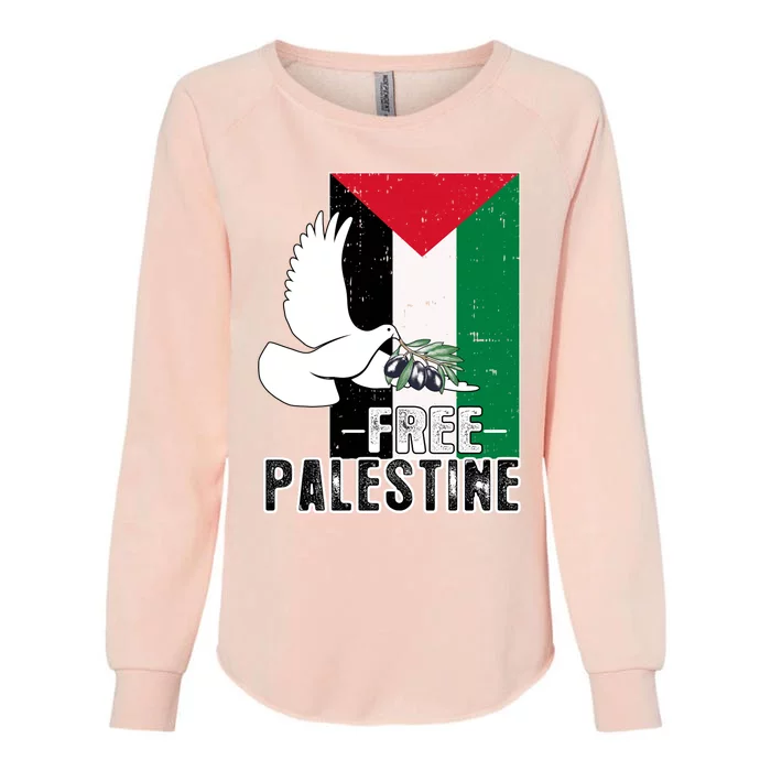 Free Palestine Flag Save Gaza Peace End The Occupation Womens California Wash Sweatshirt