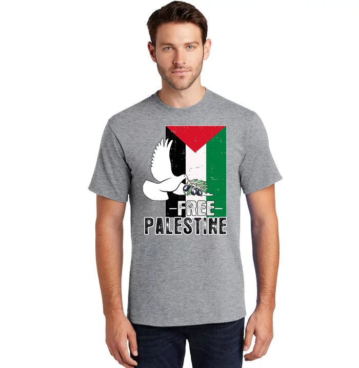 Free Palestine Flag Save Gaza Peace End The Occupation Tall T-Shirt