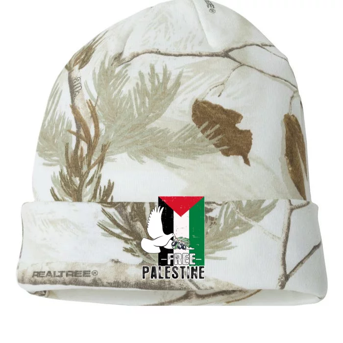 Free Palestine Flag Save Gaza Peace End The Occupation Kati - 12in Camo Beanie