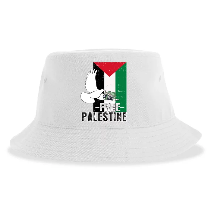 Free Palestine Flag Save Gaza Peace End The Occupation Sustainable Bucket Hat