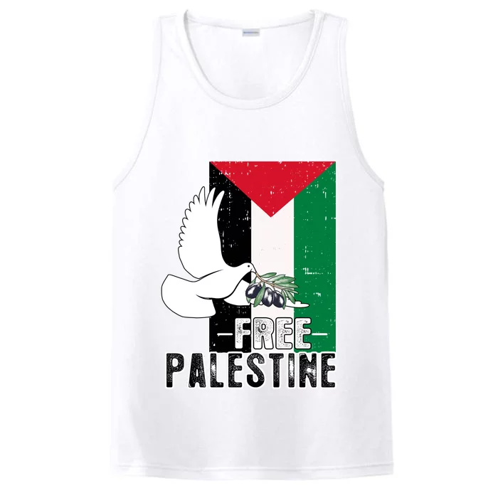 Free Palestine Flag Save Gaza Peace End The Occupation Performance Tank